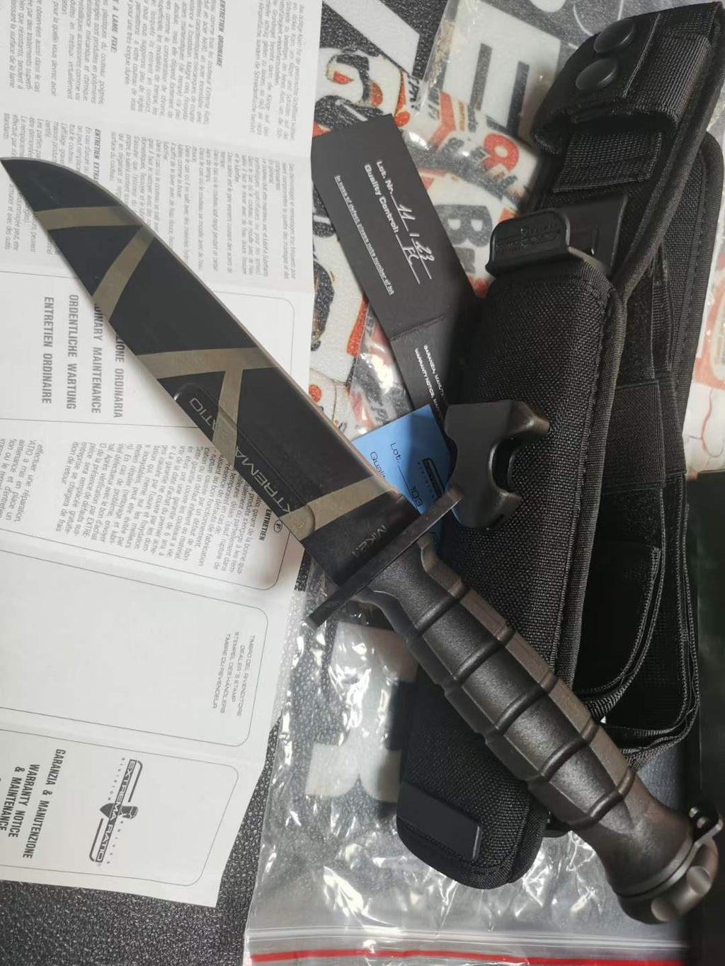 12'' New CNC N690 Steels Blade Nylon Handle Camping Knife VTH36