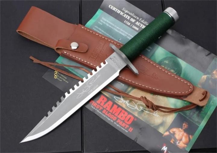 New Rambo 1/2 Hand Signed Version Camping Knife VTH38