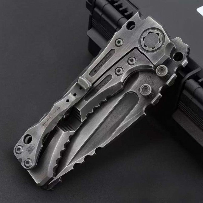 9" New CNC Large Z-Wear Steel Blade T4C Handle Folding Knife VTF101