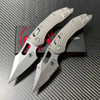8.5'' New Stone Wash M390 Blade Full T4C Titanium Handle  Folding Tool VTF64