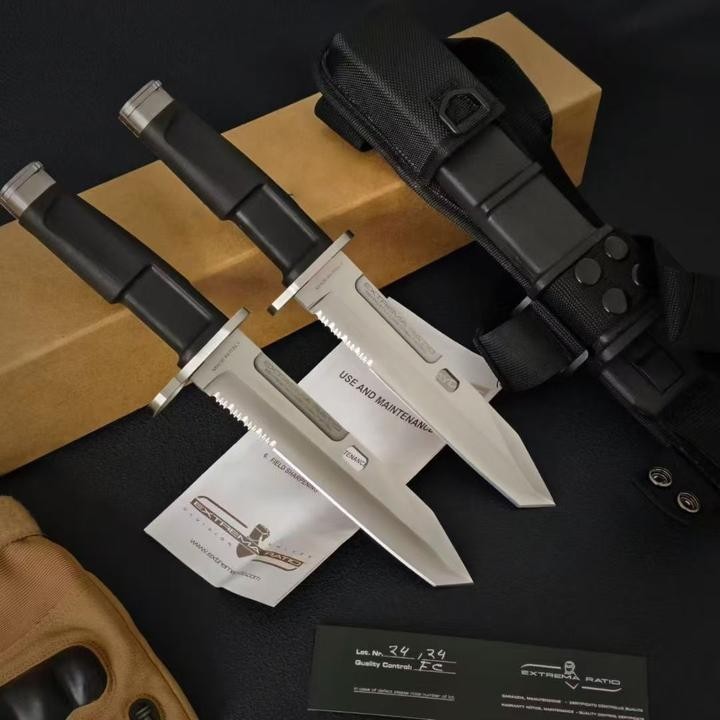 New N690 Steel Fixed Blade FORPRENE Handle Collection CampingKnifeVTH15B