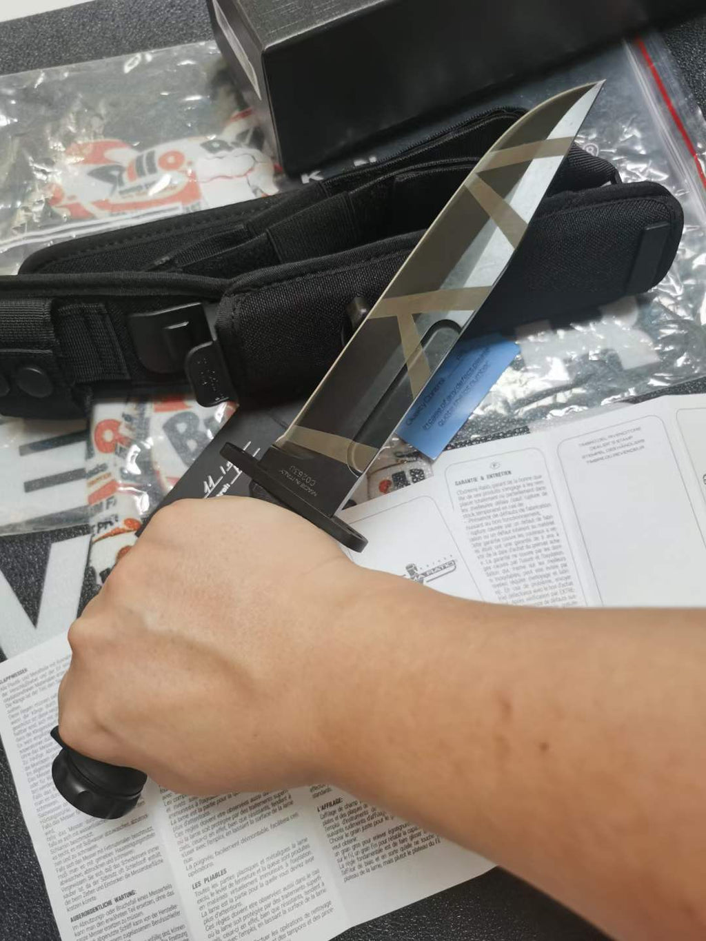 12'' New CNC N690 Steels Blade Nylon Handle Camping Knife VTH36
