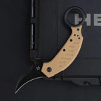 7''New Fast Opening N690 Blade Fiberglass Handle Folding Karambit Claw Tool C08