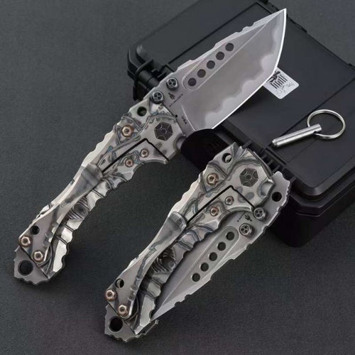 10" New CNC Large Z-Wear Steel Blade T4C Handle Camping Folding Knife VTF60