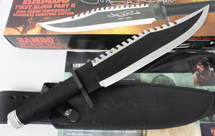 New Rambo 1/2 Hand Signed Version Camping Knife VTH38