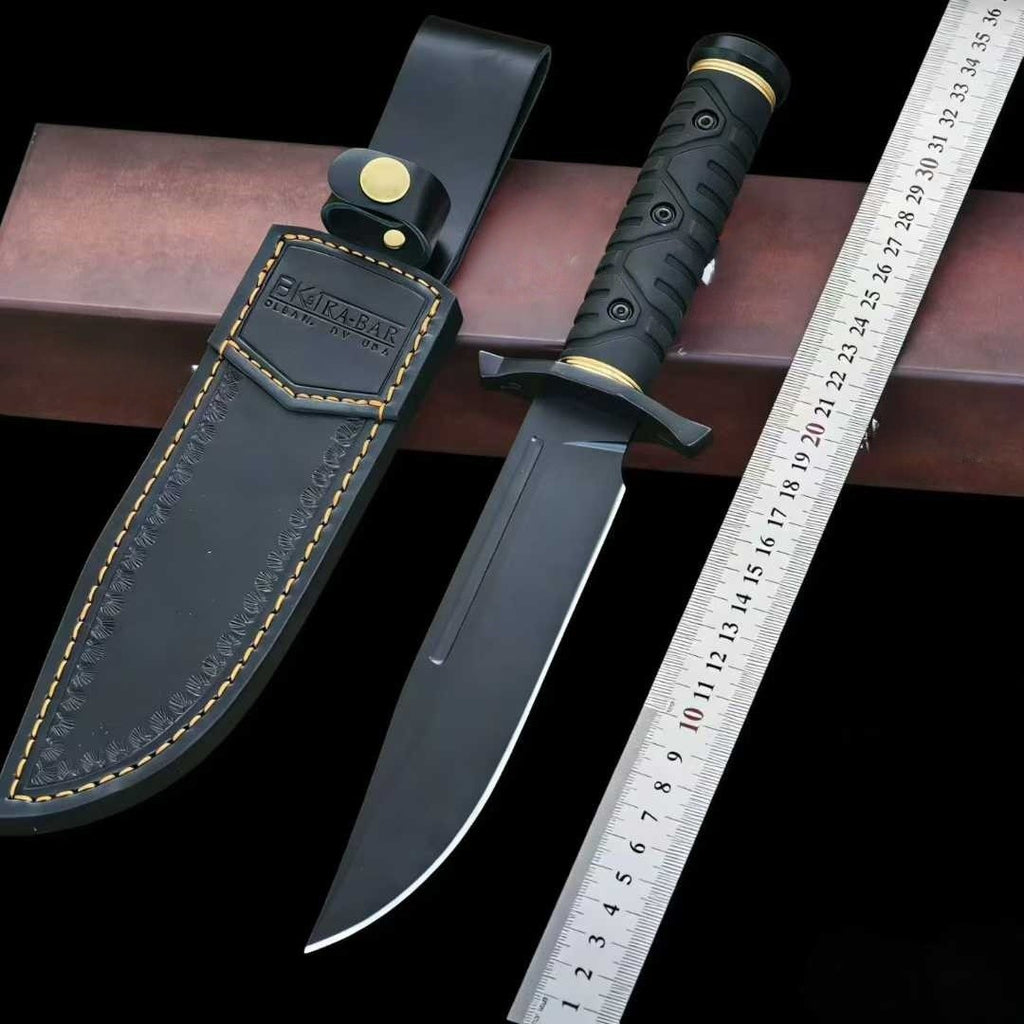 1095Cro-Van Fixed Blade Rubber handle Full Tang Collection Knife VTH184