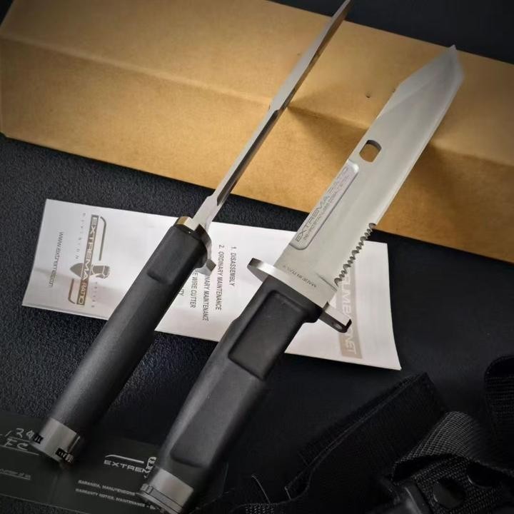 New N690 Steel Fixed Blade FORPRENE Handle Collection CampingKnifeVTH15B