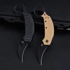 7''New Fast Opening N690 Blade Fiberglass Handle Folding Karambit Claw Tool C08