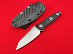 8'' New M390 Steel Stone Wash 4MM Blade G10 Handle Full Tang Camping Tool VTH74
