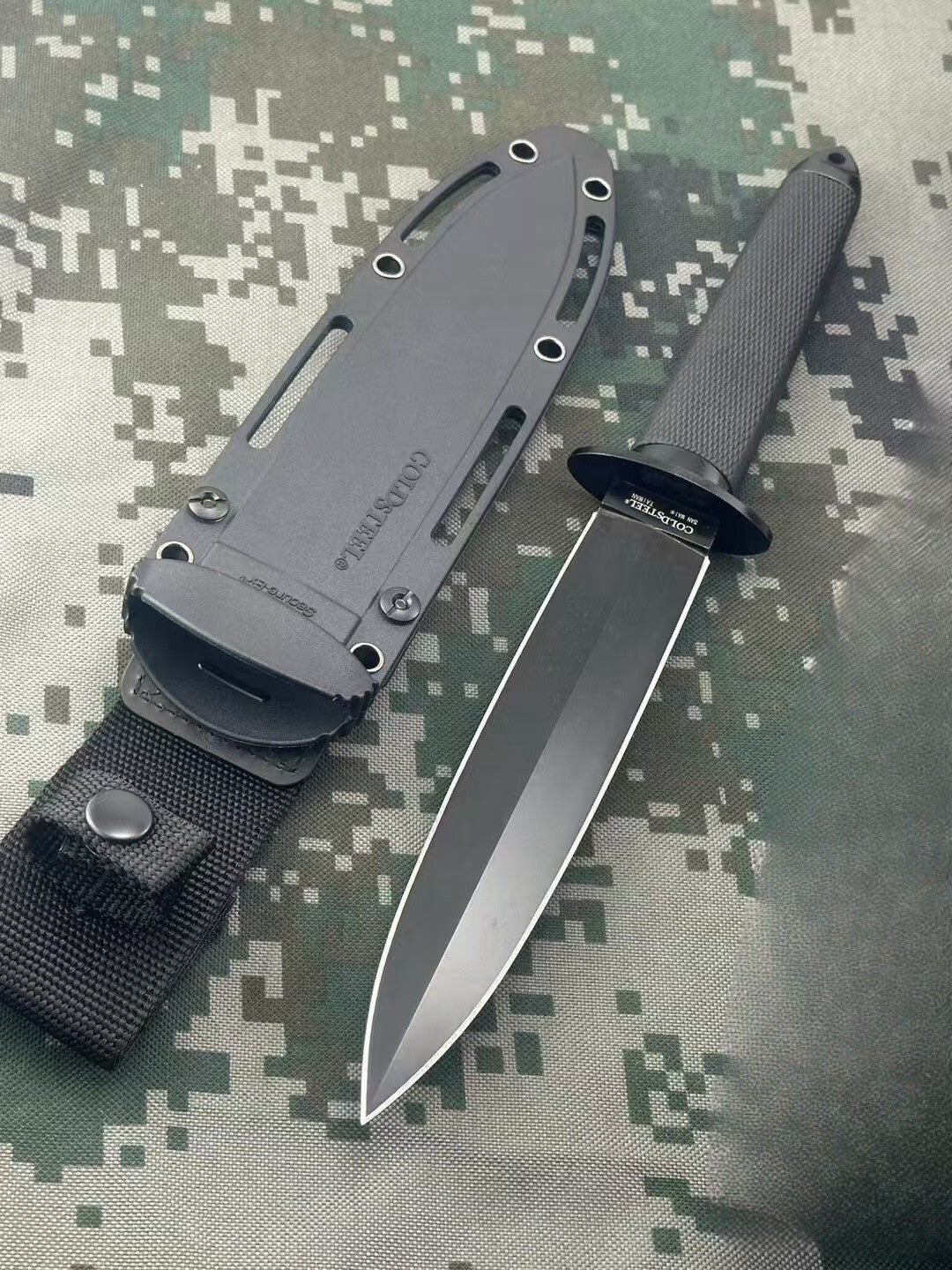 13'' New Double Edge 3V Blade Craton Handle Tactics Dagger Hunting Knife VTH67B