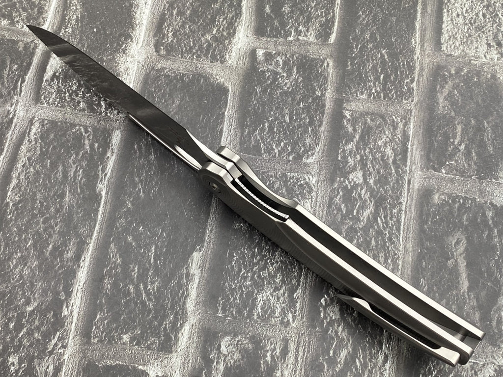 TwoSun TS455 Folding Knife – 14C28N Blade TC4 Titanium Handle