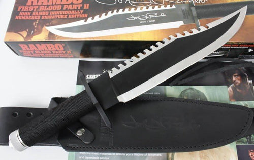 15'' New Rambo 2 Hand signed version Camping s Hunting Tool VTH38B