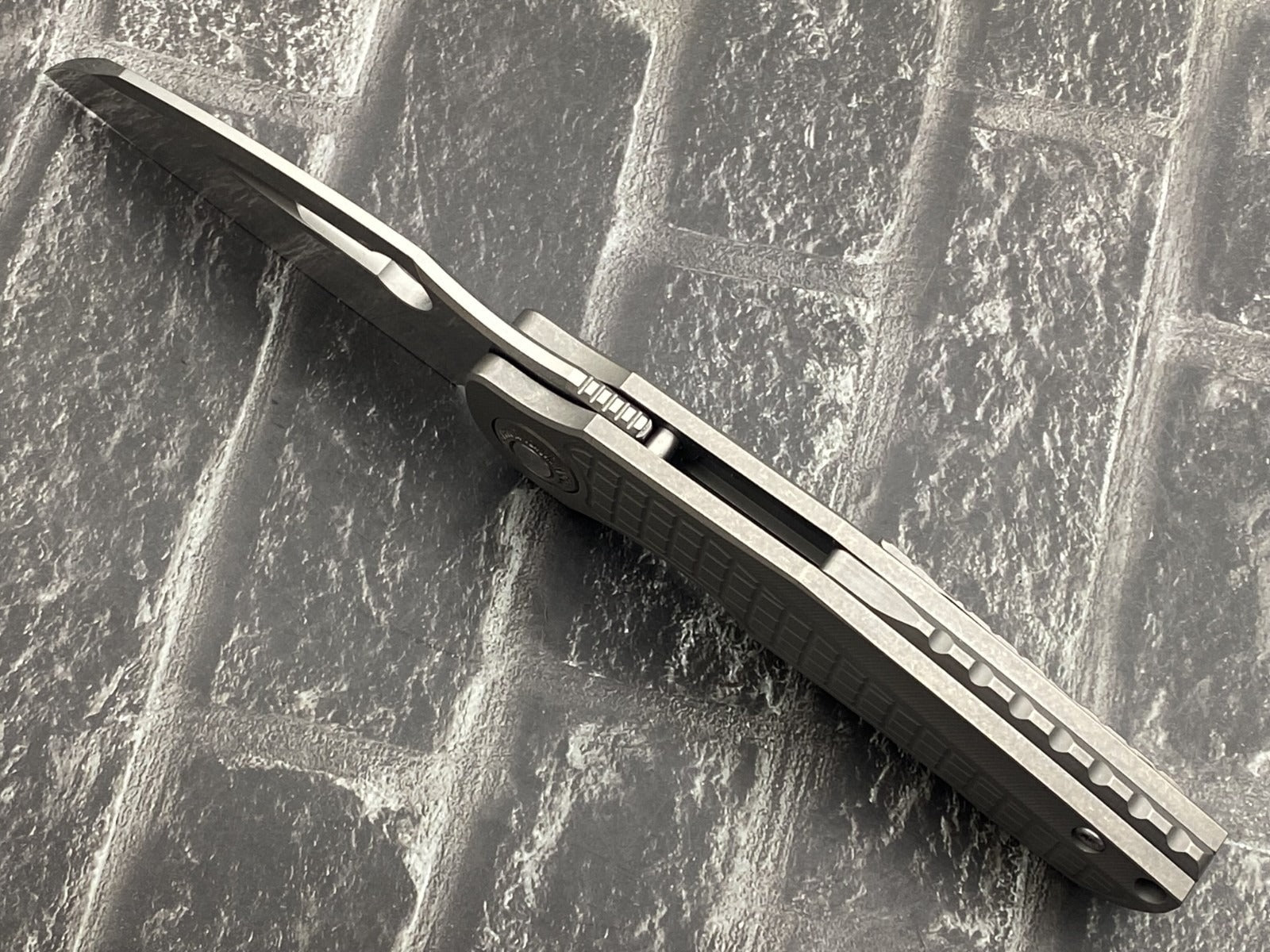 Twosun TS559 Titanium Folding Knife – 14C28N Stonewash Blade
