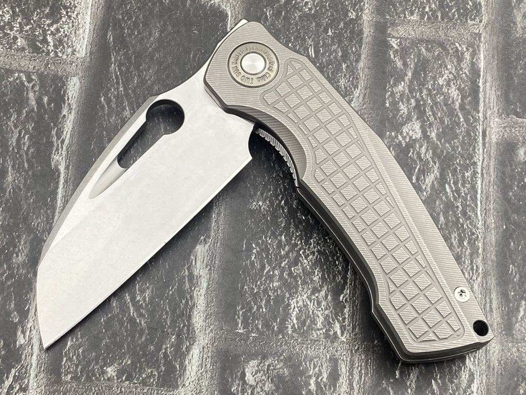 Twosun TS559 Titanium Folding Knife – 14C28N Stonewash Blade