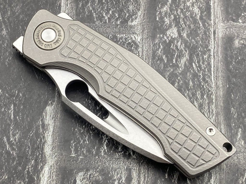 Twosun TS559 Titanium Folding Knife – 14C28N Stonewash Blade