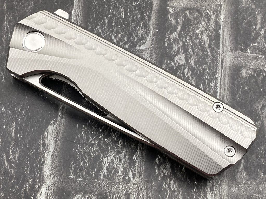 TwoSun TS490 Folding Knife – 14C28N Blade Titanium Handle