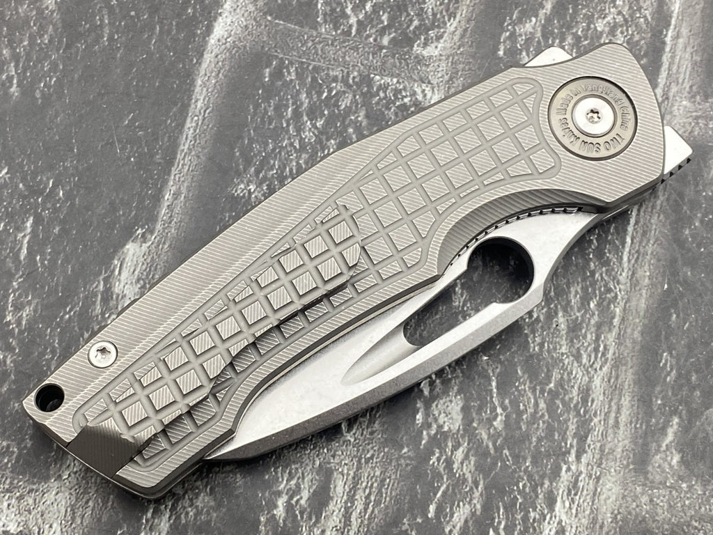 Twosun TS559 Titanium Folding Knife – 14C28N Stonewash Blade