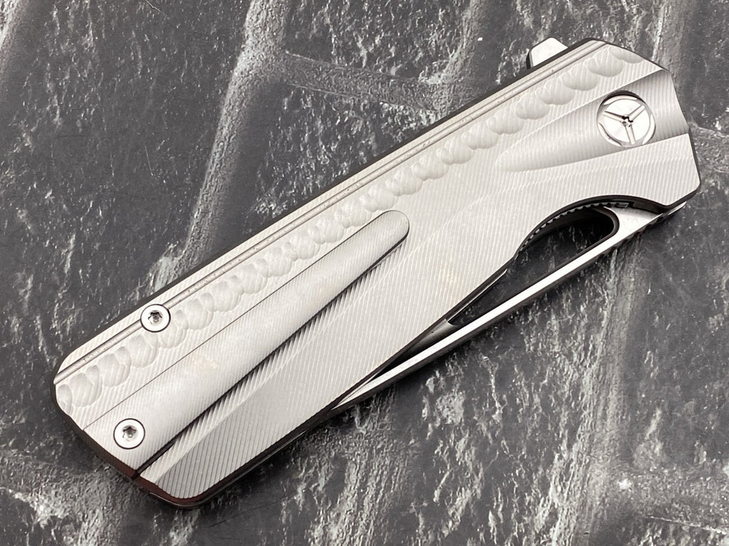 TwoSun TS490 Folding Knife – 14C28N Blade Titanium Handle