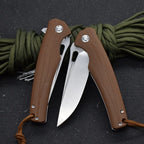 8'' New Fast Opening M390 Blade Flax Handle Pocket  DF01