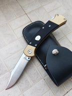 7.5‘’ New 440C Blade Wood Handle Back Lock Folding Pocket Tool VTF112