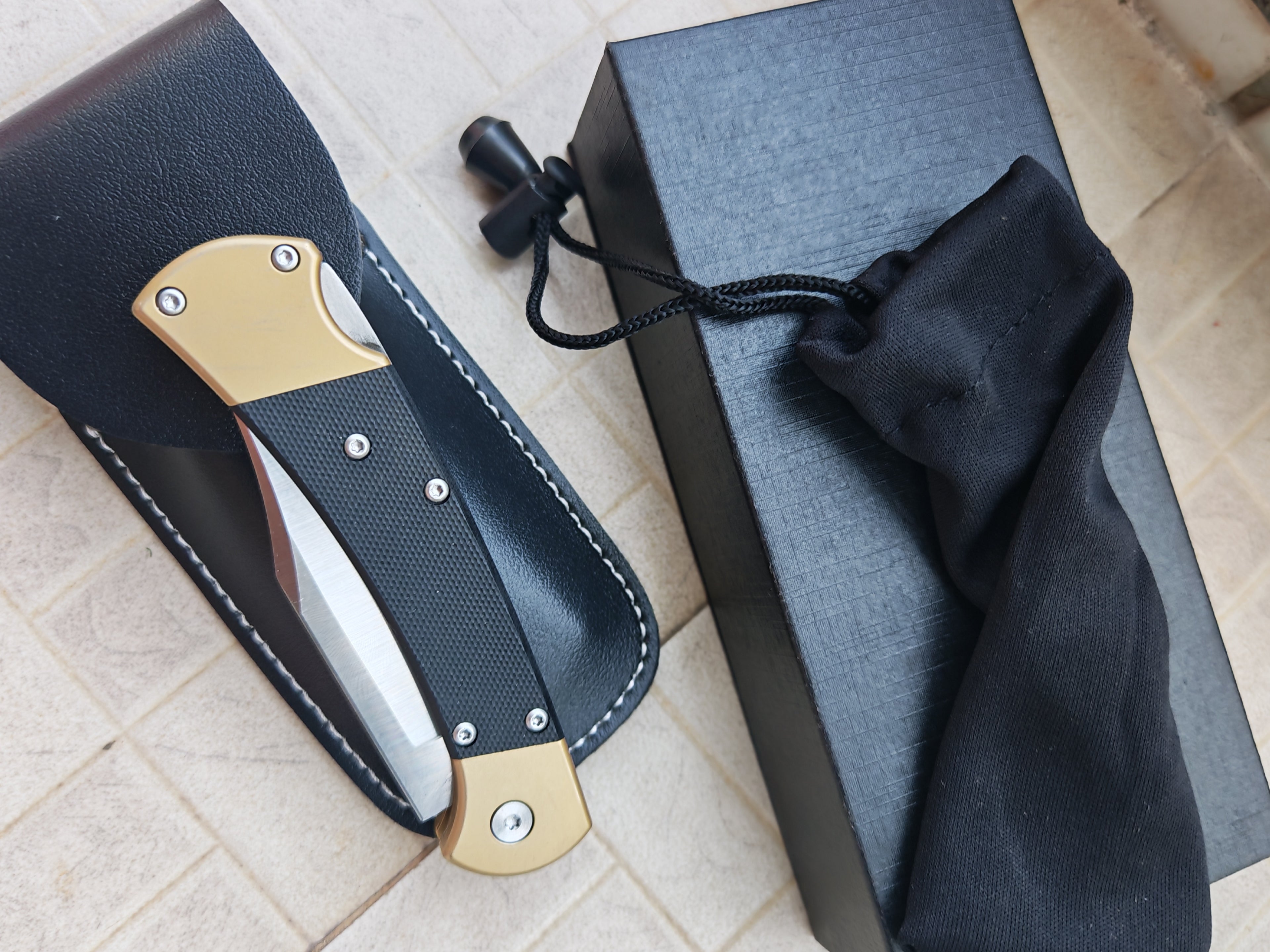 7.5‘’ New 440C Blade Wood Handle Back Lock Folding Pocket Tool VTF112