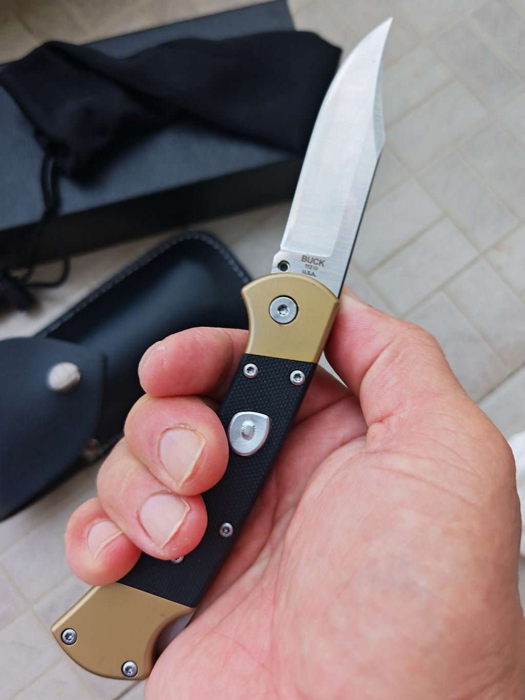 7.5‘’ New 440C Blade Wood Handle Back Lock Folding Pocket Tool VTF112