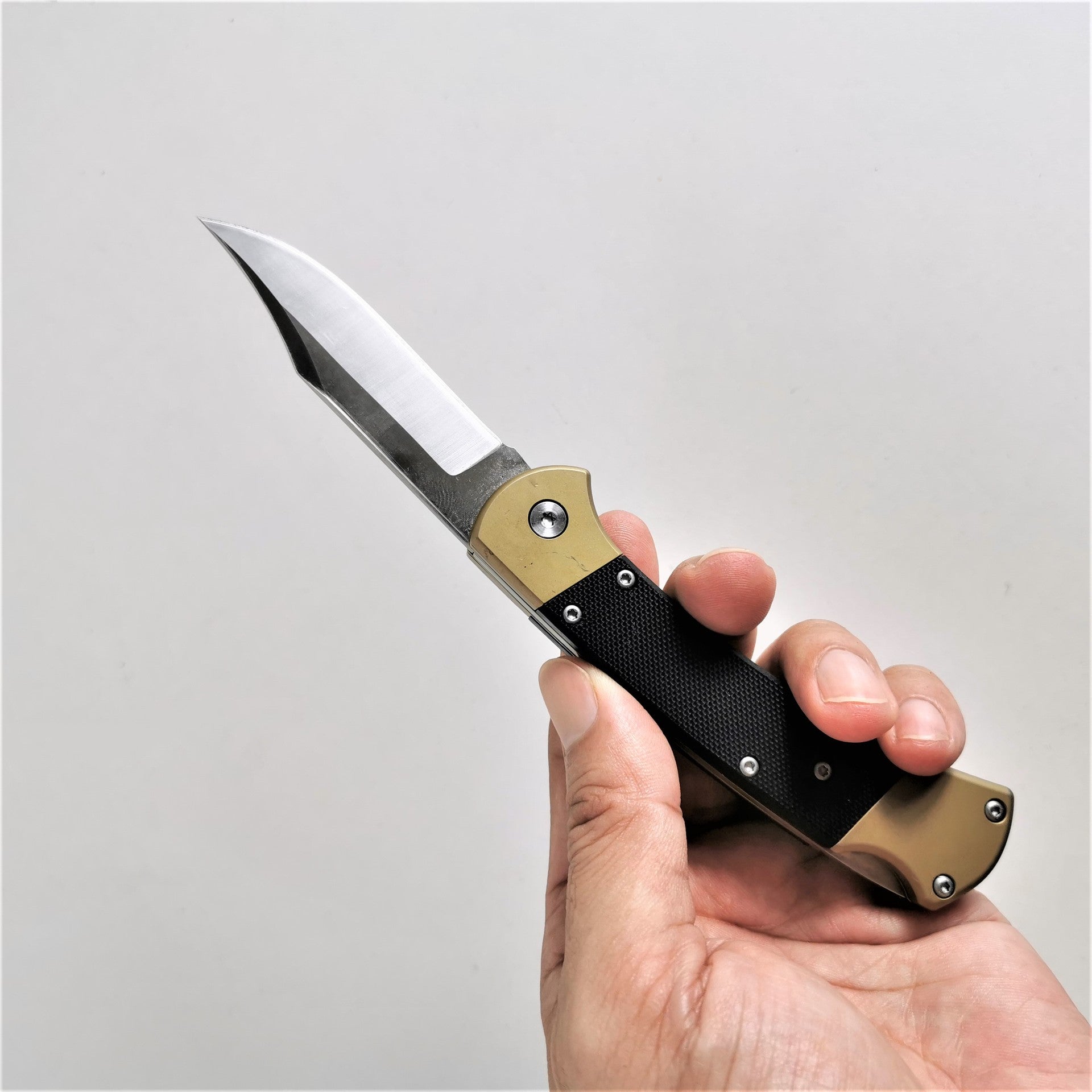 7'' New 440C Blade Wood Handle Back Lock Folding Pocket Knife VTF112