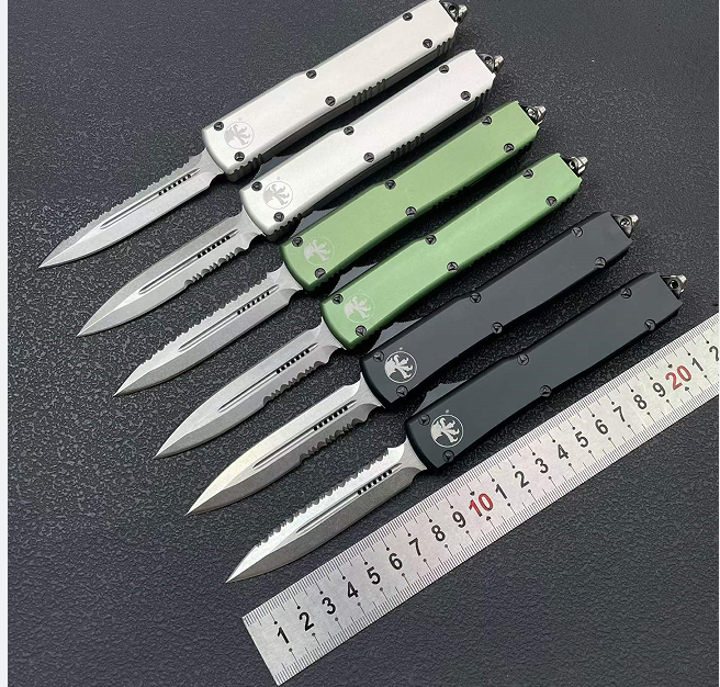 Mic UT85 Custom Edition Serrated Folding Knife – Aluminum Alloy Handle