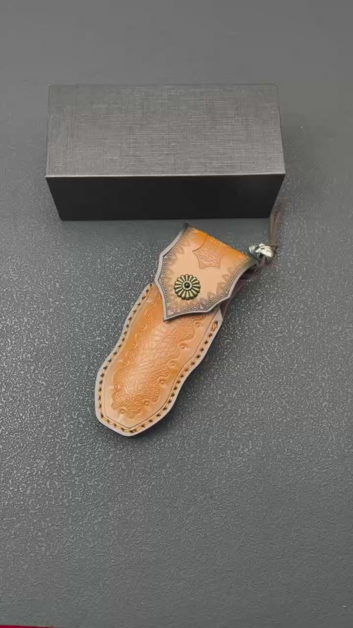 Damascus Folding Knife – 228-Layer VG10 Steel & Burl Wood Handle