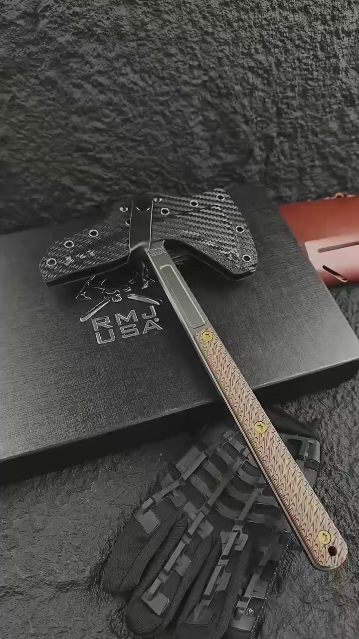 Premium DC53 Steel Camp Hatchet with G10 Handle