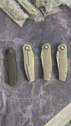 7.28" New Fast Opening 10Cr15CoMoV Steel Blade Full T4C Titanium Handle Pocket Camping Folding Tool