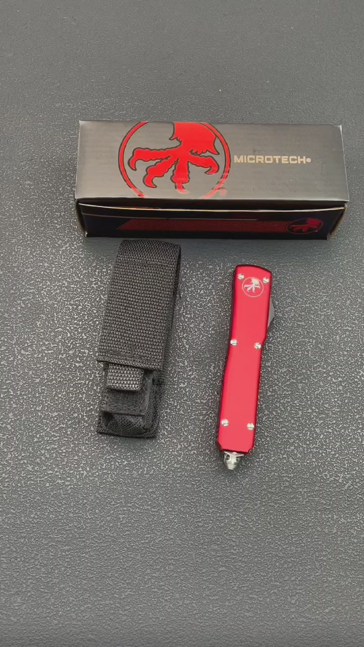 Microtech UT85 OTF Knife – 8Cr13MoV Blade Aluminum Handle Glass Breaker