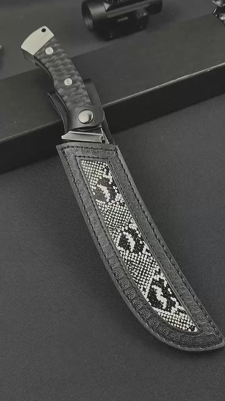 13'' New AUS-10 Steel Blade G10 Handle Camping Tactics Hunting Knife