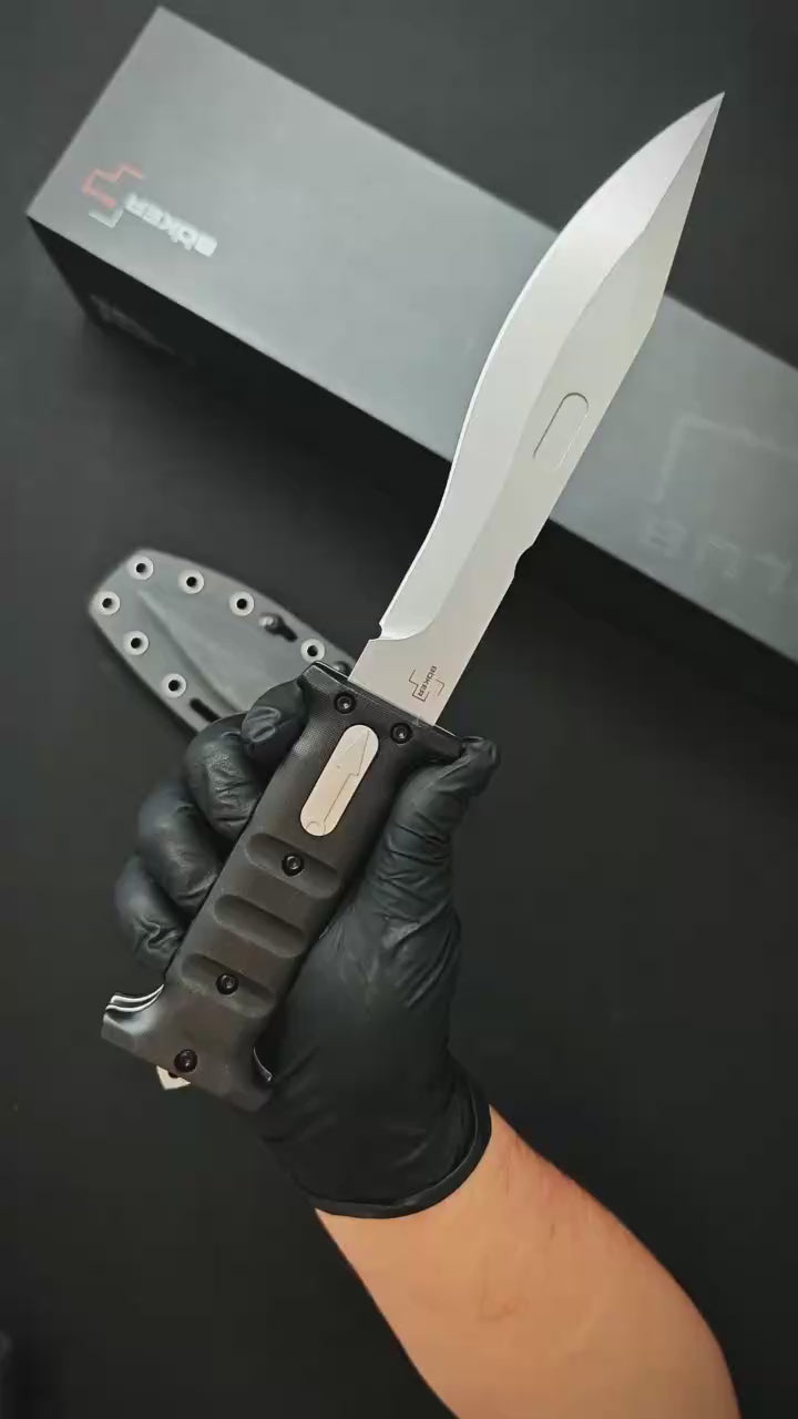12.5'' D2 Fixed Blade TPE Handle Collection Unique Design Extension Tools Hunting VTH35