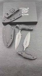 T-Handle Push Dagger Fixed Blade Knife – 8Cr13MoV Steel, Ergonomic ABS Grip