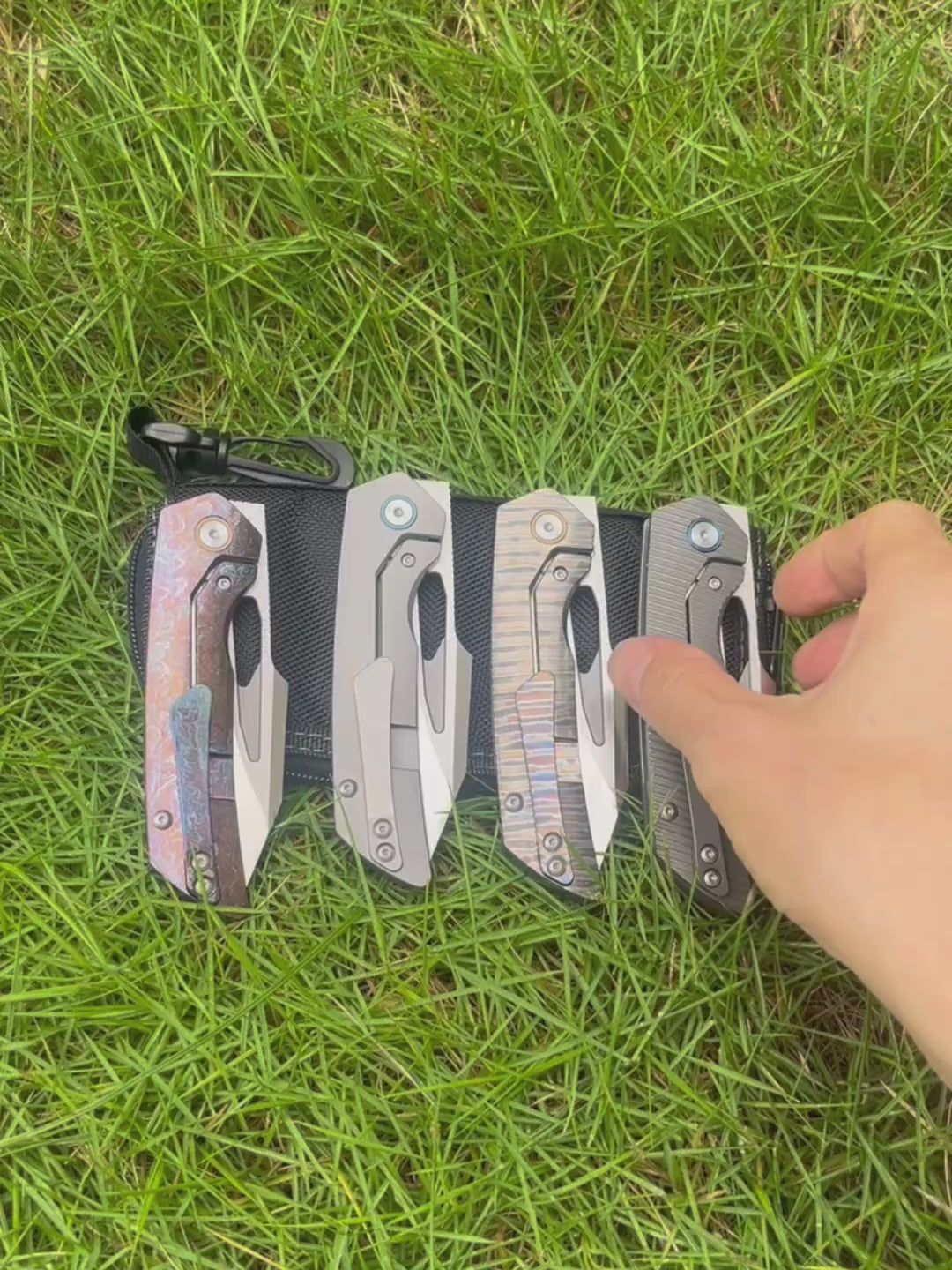 8'' New Fast Opening M390 Steel Blade Full T4C Titanium Handle Pocket Camping Folding Knife VTF160