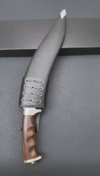 18‘’ New Fix Tool 9Cr18MoV Stainless Steel Blade Wood Handle Camping Hunting Tool