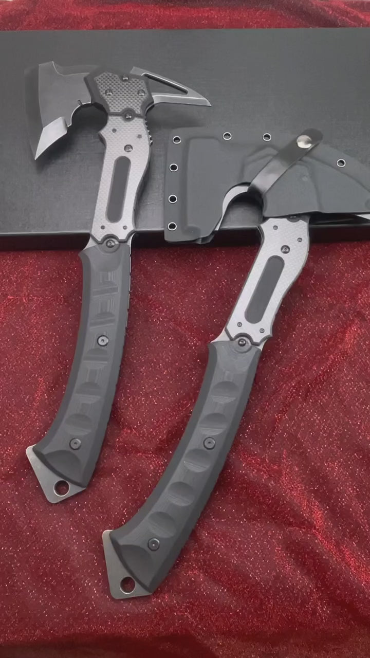 Heavy-Duty DC53 Steel Survival Axe (408mm) – Full Tang Outdoor Camping Tomahawk