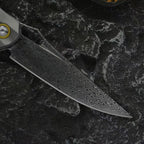 8'' New VG10 Damascus Blade Wood Handle Camping Pocket Folding Tool VTF183