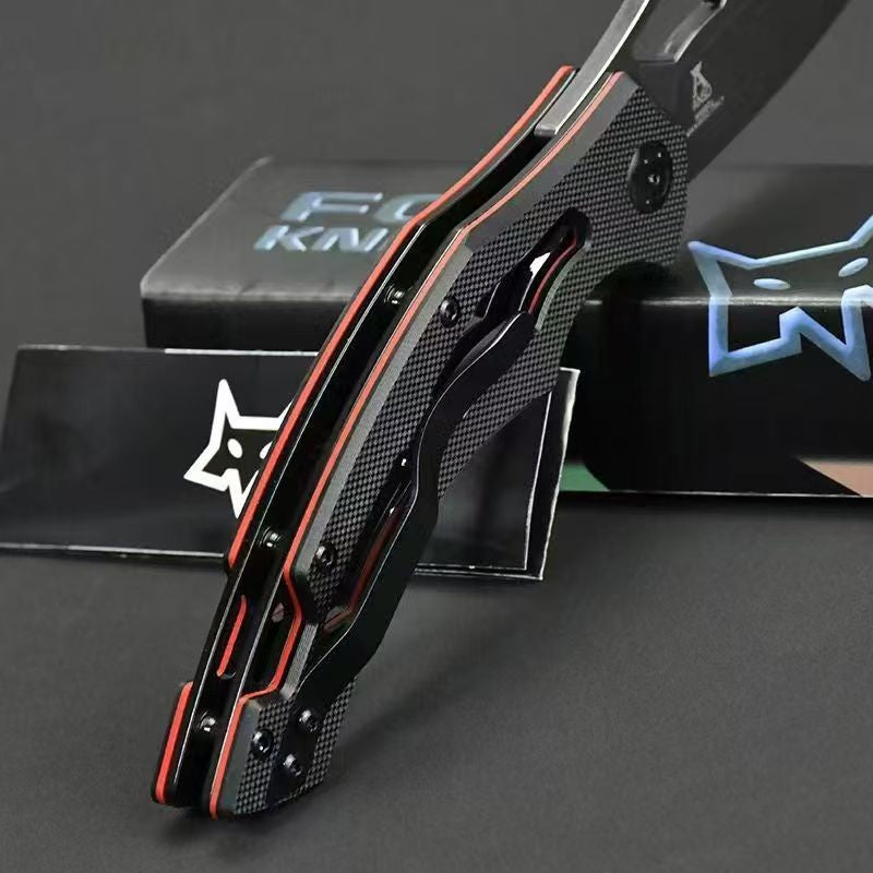 New N690 Steel Blade G10 Handle Folding Camping Knife VTF07