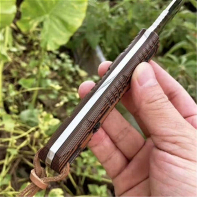8''New D2 Steel Fixed Blade G10 Handle Camping Knife VTH192