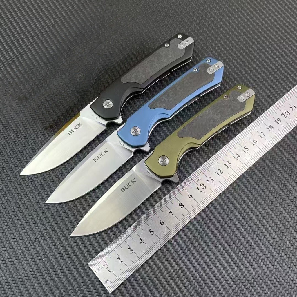 7'' New D2 Blade Steels Handle Pocket Folding Camping Knife DF02
