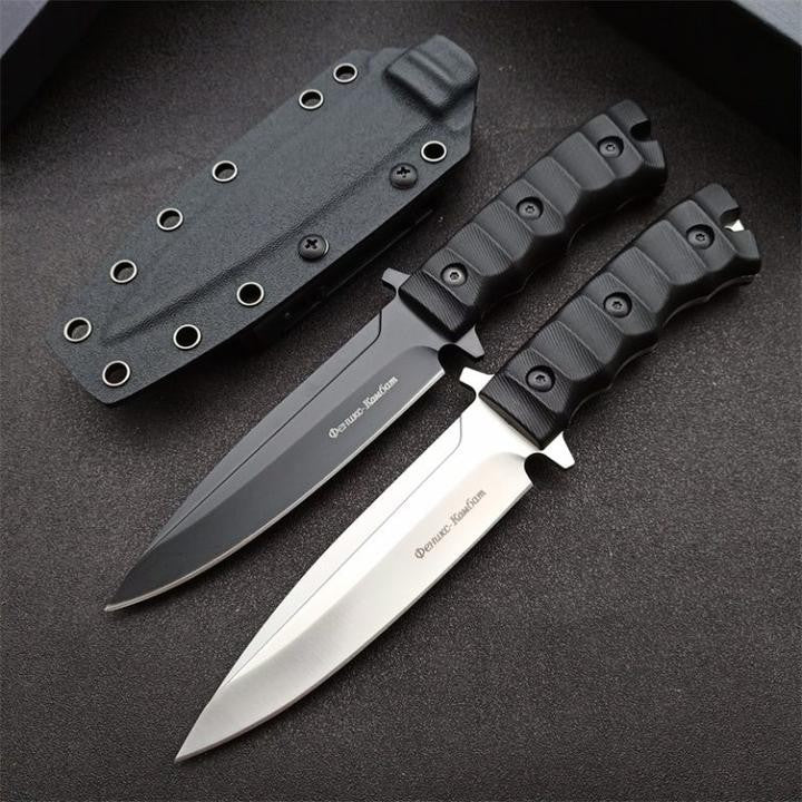 9'' New D2 Fixed Blade Nylon Glass Fiber Handle Collection Knife VTH06