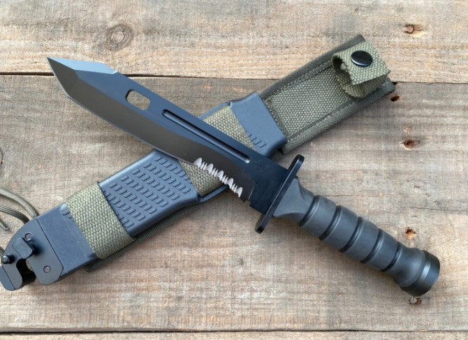 12'' New 440C Blade Nylon Fiber Glass Handle Camping KnifeVTH66