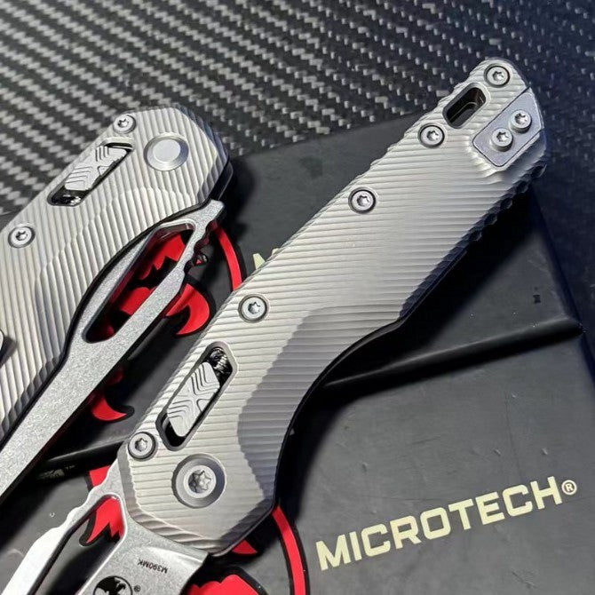 New Stone Wash M390 Steel Blade Full T4C Titanium Handle Pocket Survival Folding Knife VTF66T