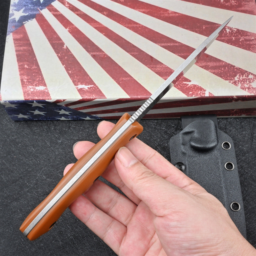 9'' New CNC DC53 Blade Full Tang G10 Handle Camping Knife VTH13