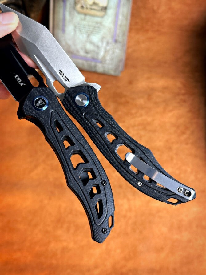 8'' New FoldingKnife 14C28N Blade G10 Handle EDC Knife VTF75