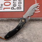8'' New Folding Tool VG10 Damascus Blade Wood Handle Camping Tool VTF16