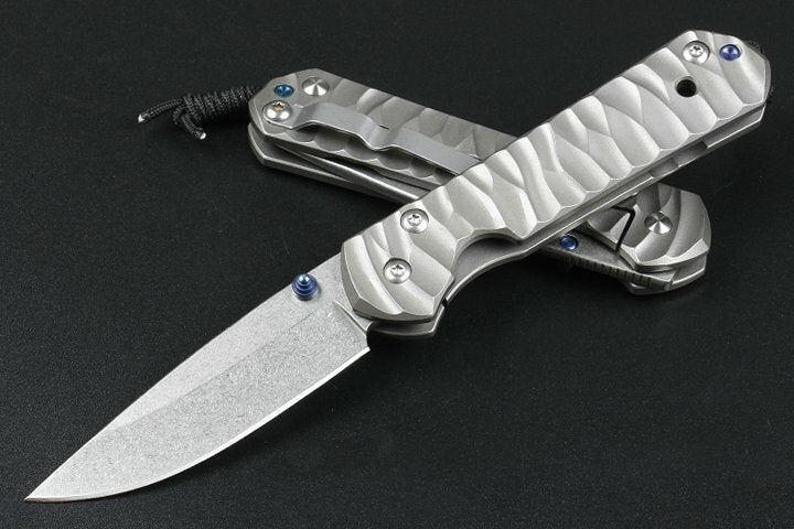 New CNC D2 Blade Sebenza 21 Style Full T4C Titanium Handle Pocket Camping Folding Knife DF05