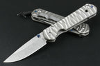 New CNC D2 Blade Sebenza 21 Style Full T4C Titanium Handle Pocket Camping Folding Tool DF05